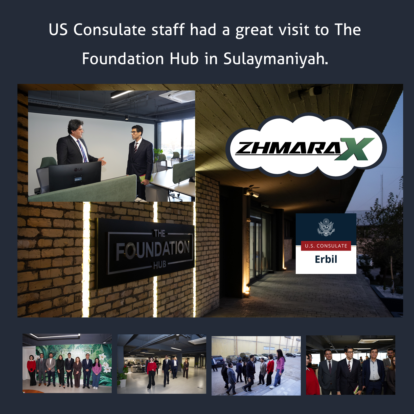US Consulate staff visit the Zhmara X desk at The Foundation Hub.